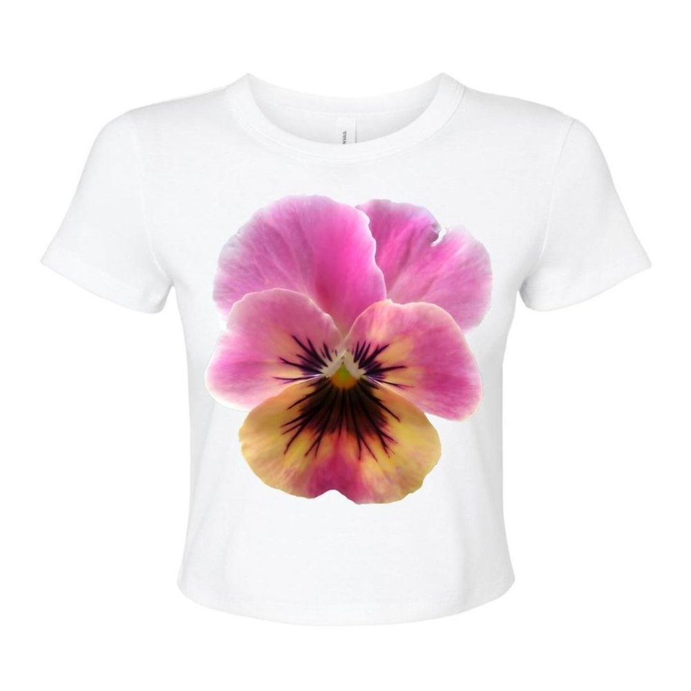 EN FLEURS JUMBO FLOWER BABY TEE — PANSY